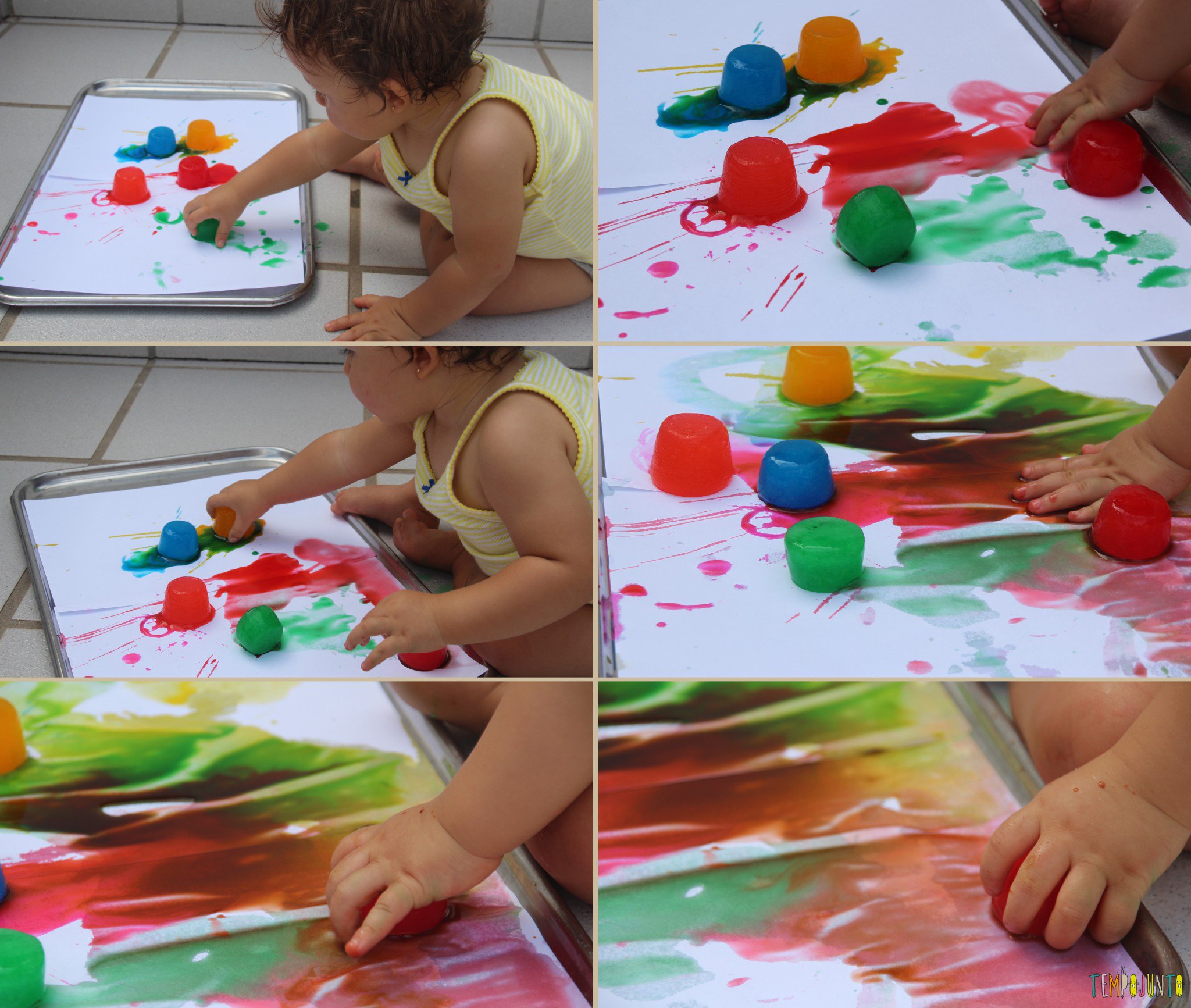 Receitas de tintas comestíveis para que os pequenos possam brincar de pintar desde cedo.