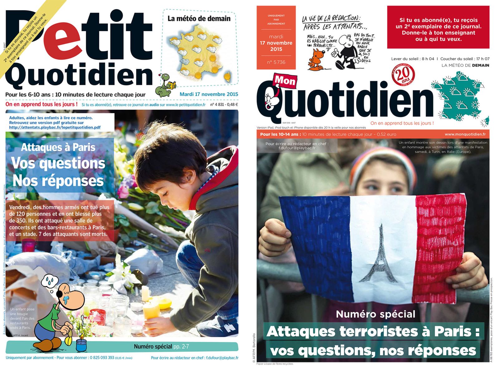 Fake News: Capa da revista Petit Quotidien