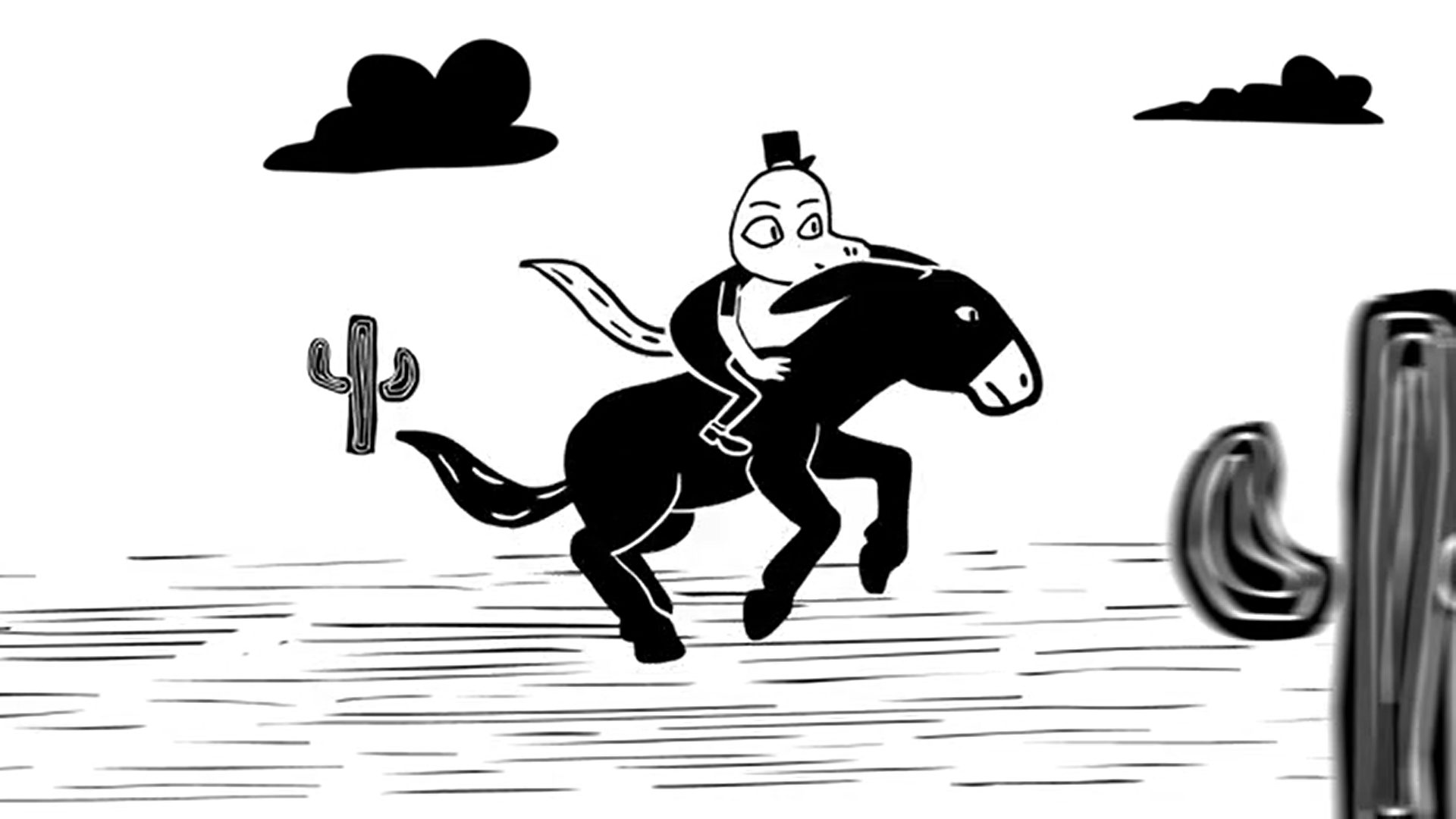 Imagem de um cavalo correndo pelo sertão brasileiro
