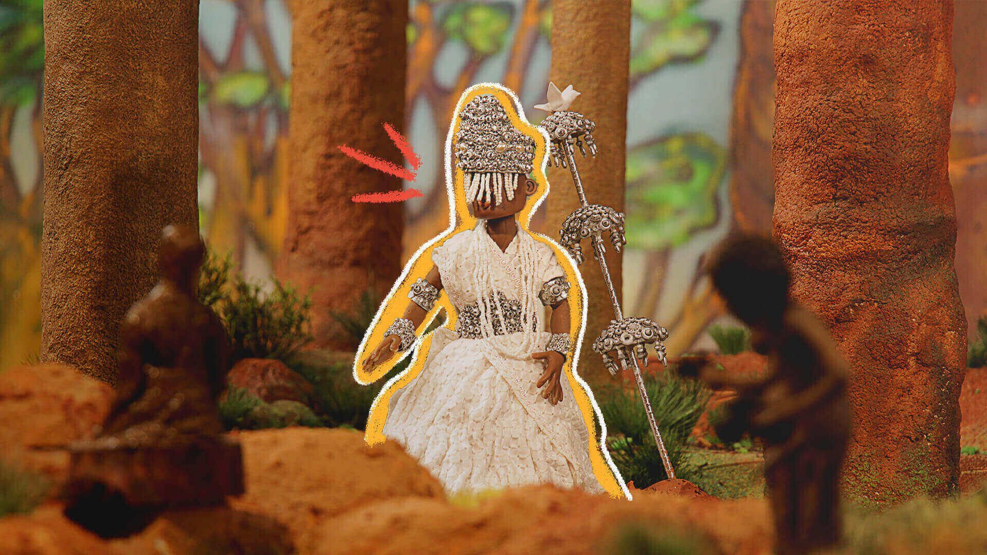 Reprodução de cena da animação "Órun Àiyé: a Criação do Mundo".