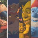 Imagens de vários pais em desenhos animados, como Homer Simpson (um personagem careca de cor amarela), Shrek (um hioimem grande de cor verde), Smurf (um homem azul de toca vermelha e barba grisalha), Mufasa (um leão),Sr Iincrível (um superherói)