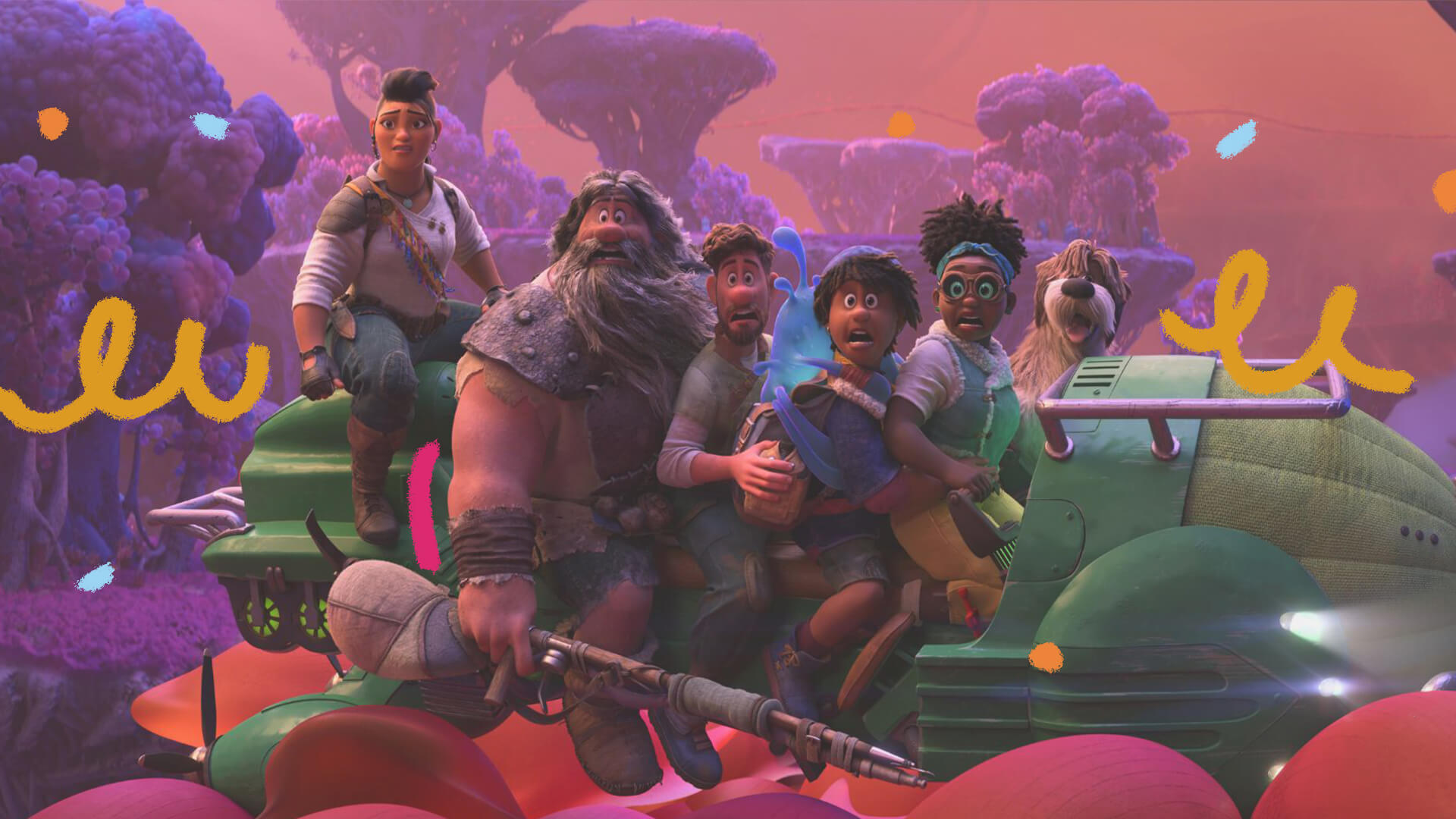 Cena do filme "Mundo estranho", da Disney, em que os personagens estão em uma expedição no mar.