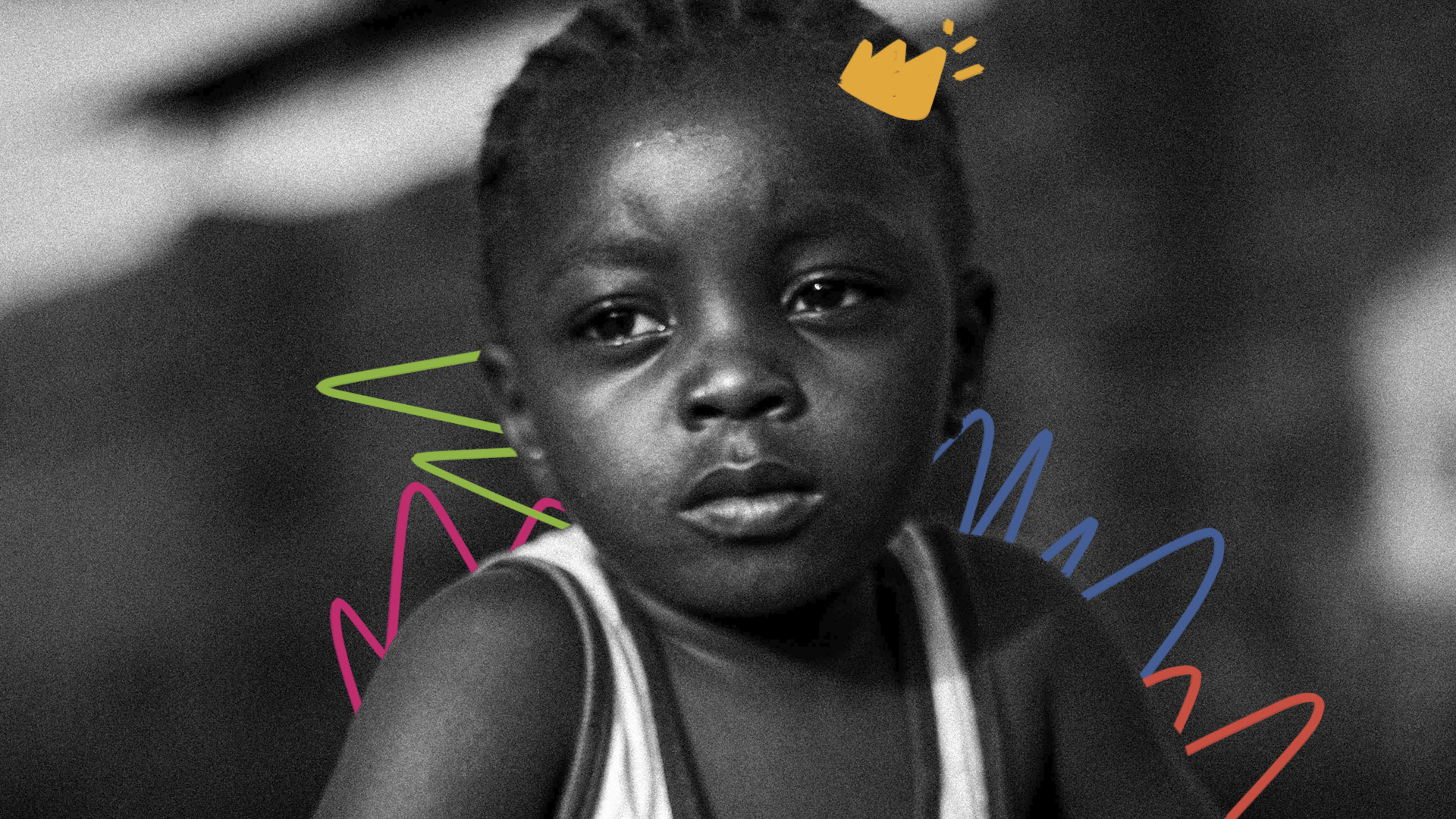 Imagem mostra uma criança negra olhando para o horizonte.