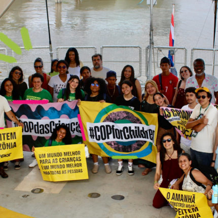Participação de crianças e adolescentes na COP30 marca a edição como a COP das Crianças. Na foto, premiados pelo Criativos da Escola.